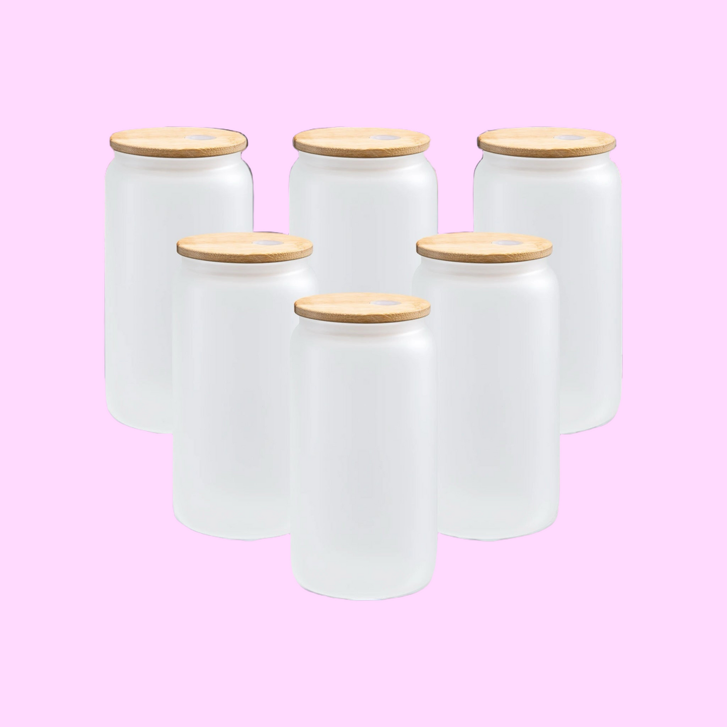 16oz Frosted Glass Jar