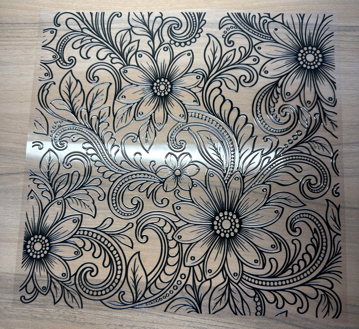 Tooled sunflower