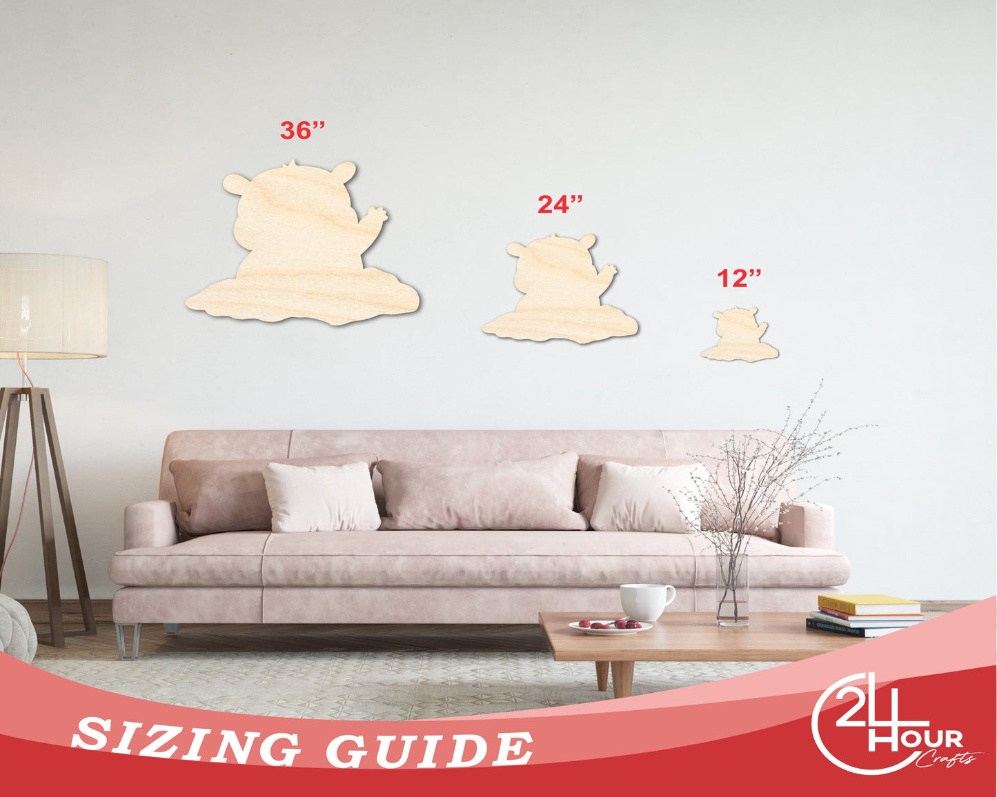 Unfinished Wood Groundhog Day Shape - Craft - up to 46" DIY