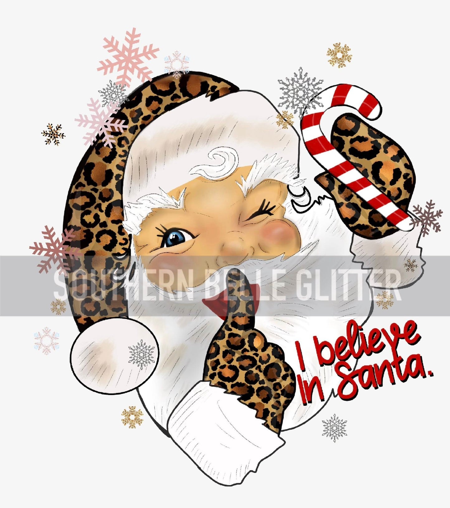Vintage Santa Leopard