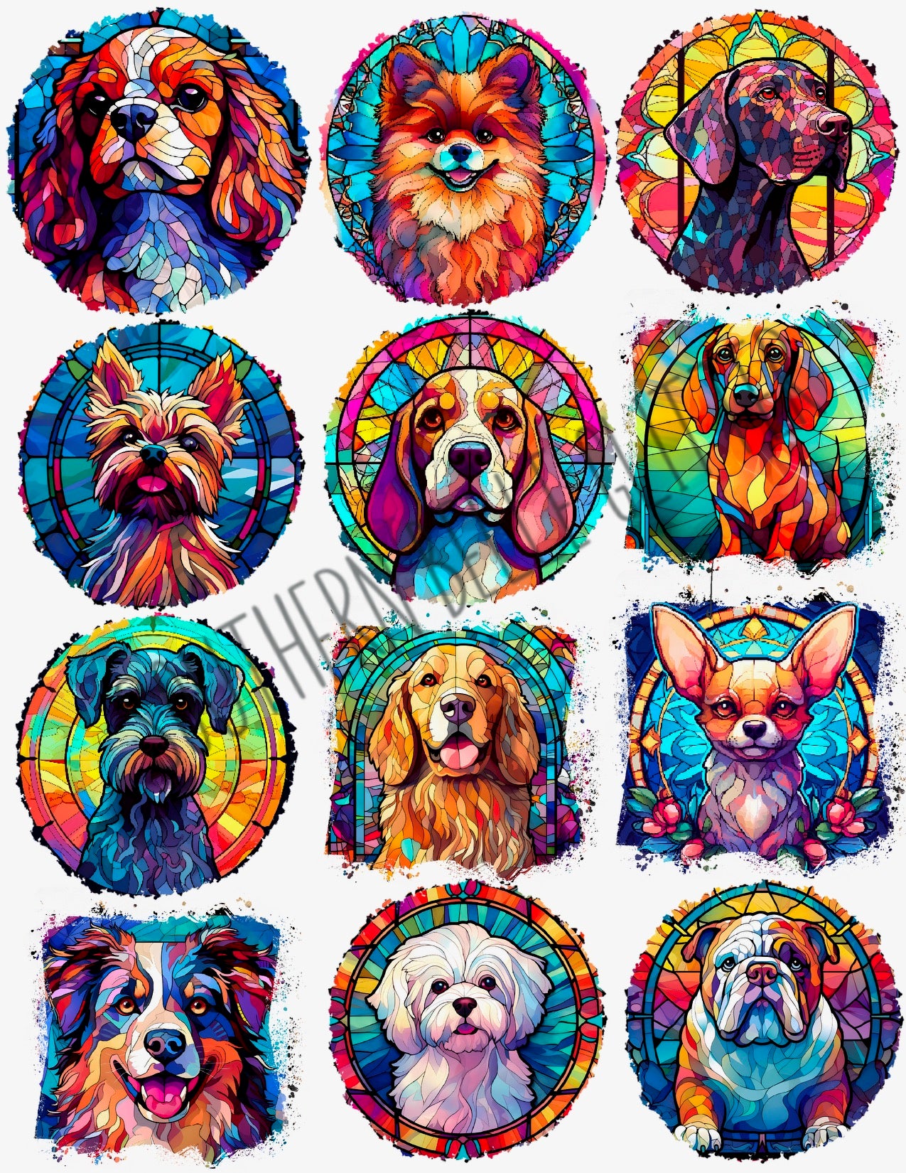 DD Stained Glass Pups