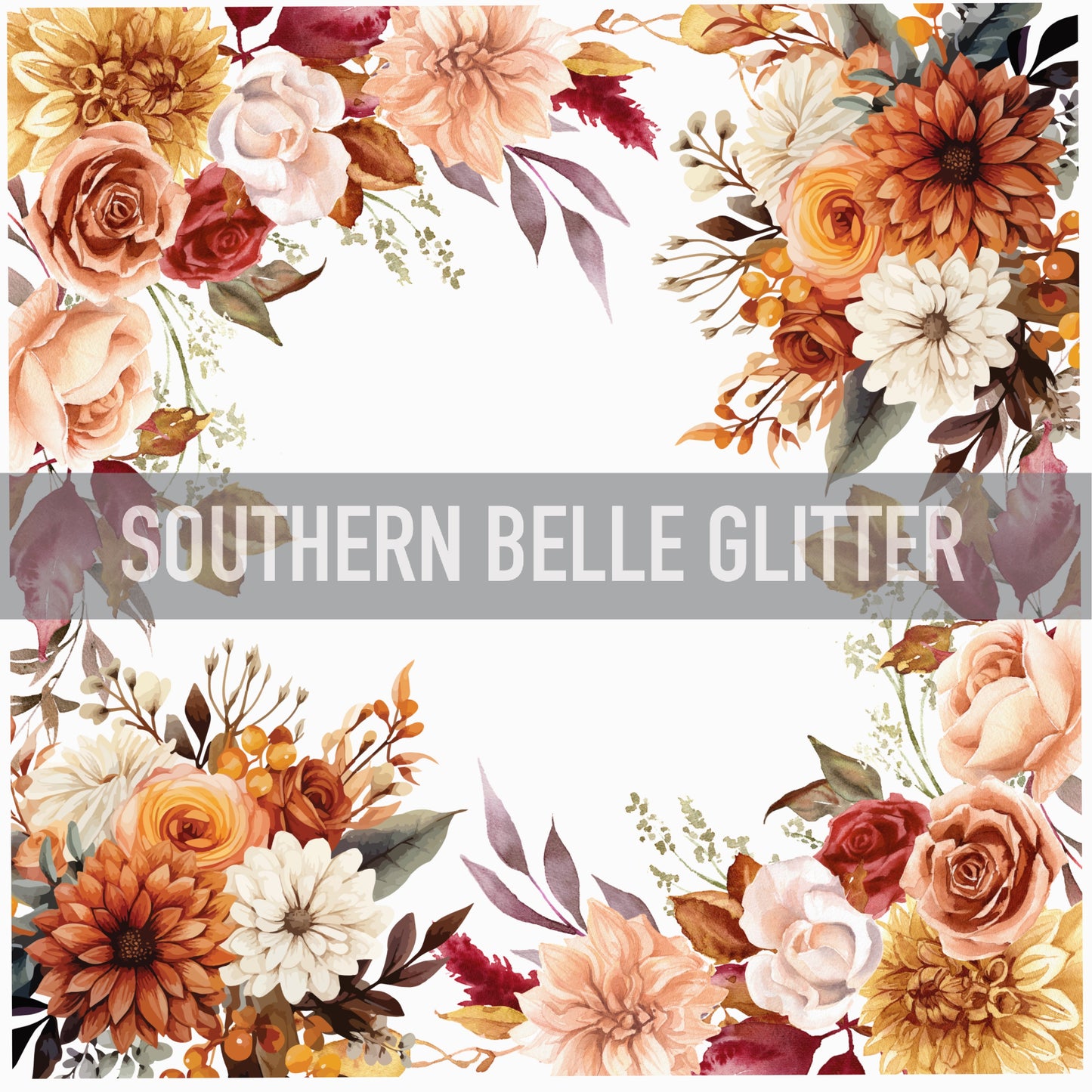 Fall floral frame