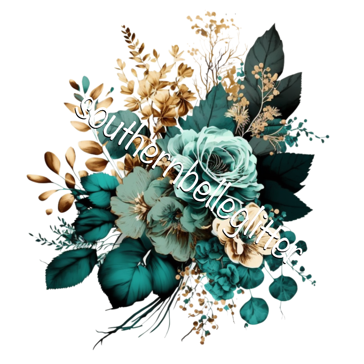 Teal Floral-2