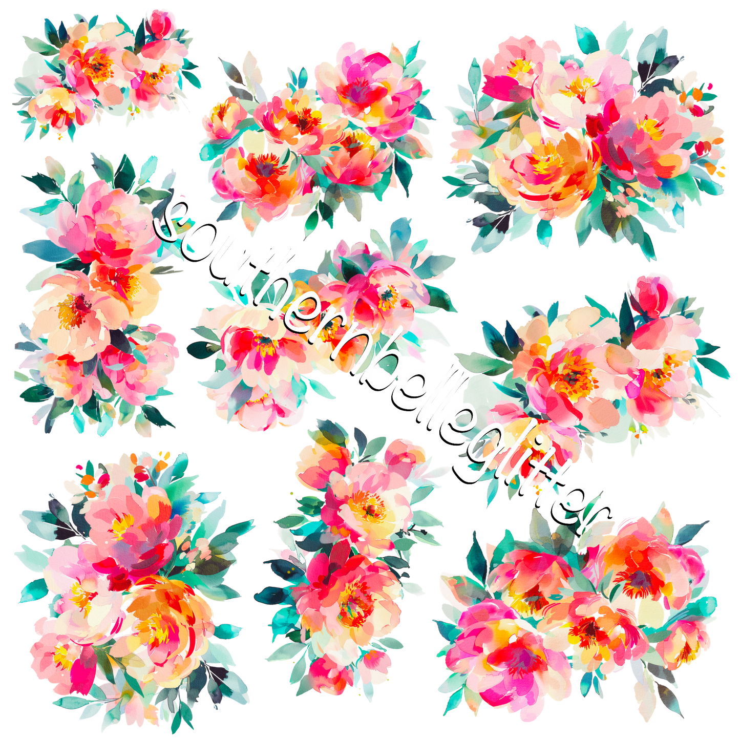 BBB Coral/Pink Summer Floral