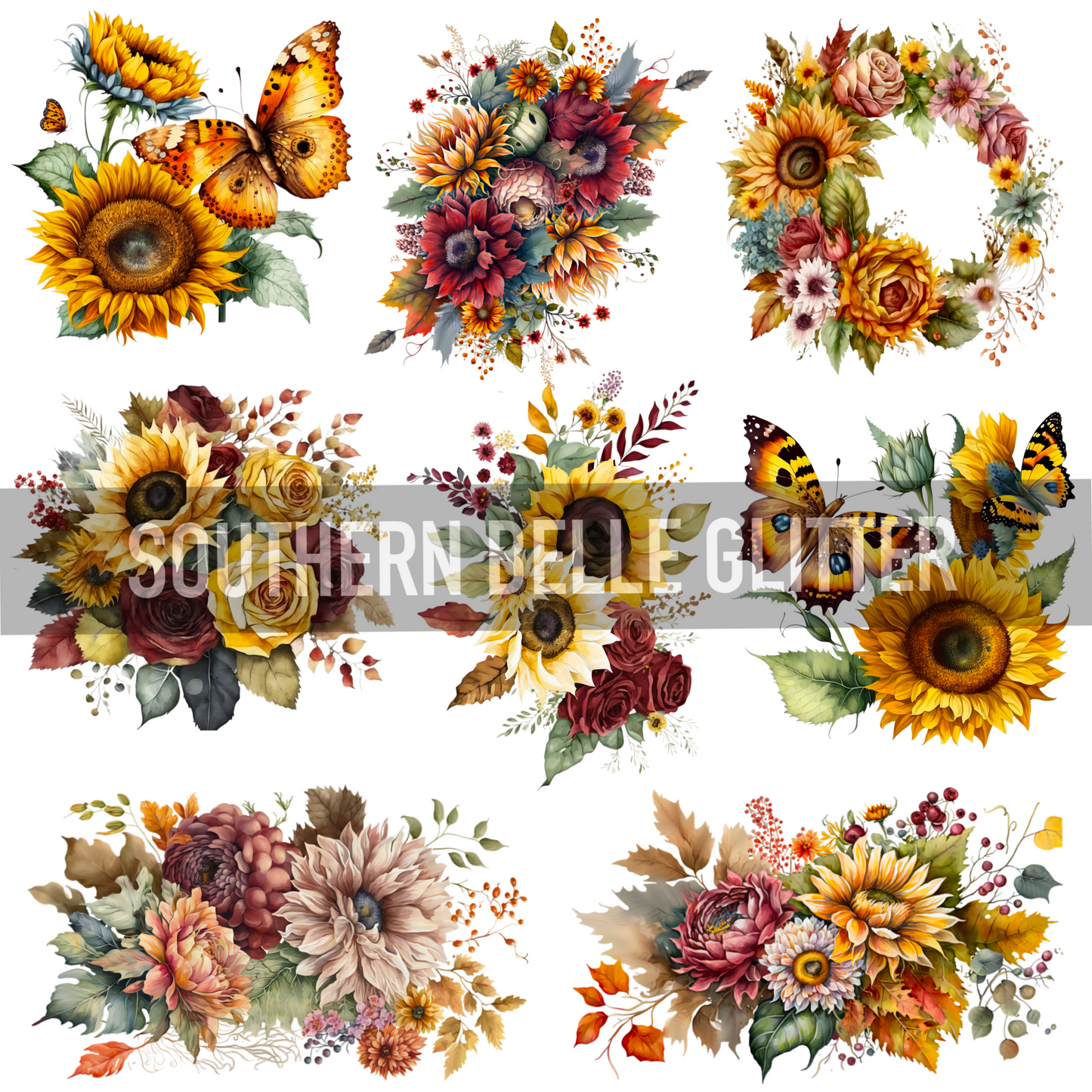 Sunflower & Butterflies