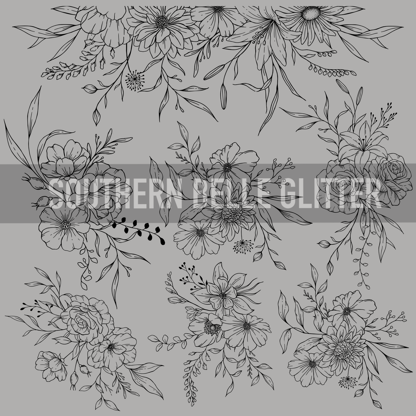 BBB Dainty Floral Outline