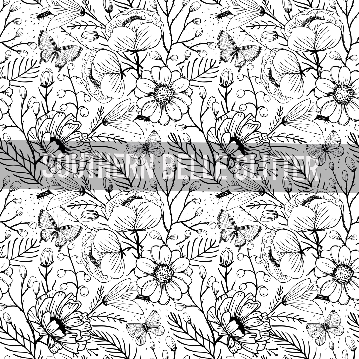 Daisy & Poppy Outline