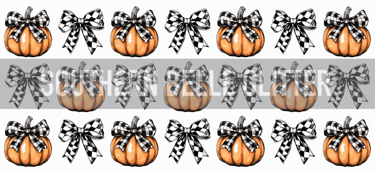 Checkered Pumpkin 16oz Wrap