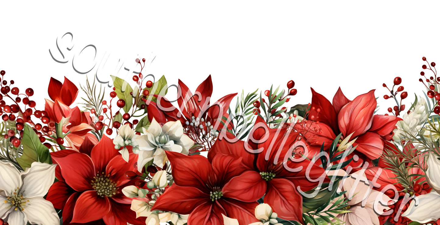 16oz Libby Poinsettia Wrap