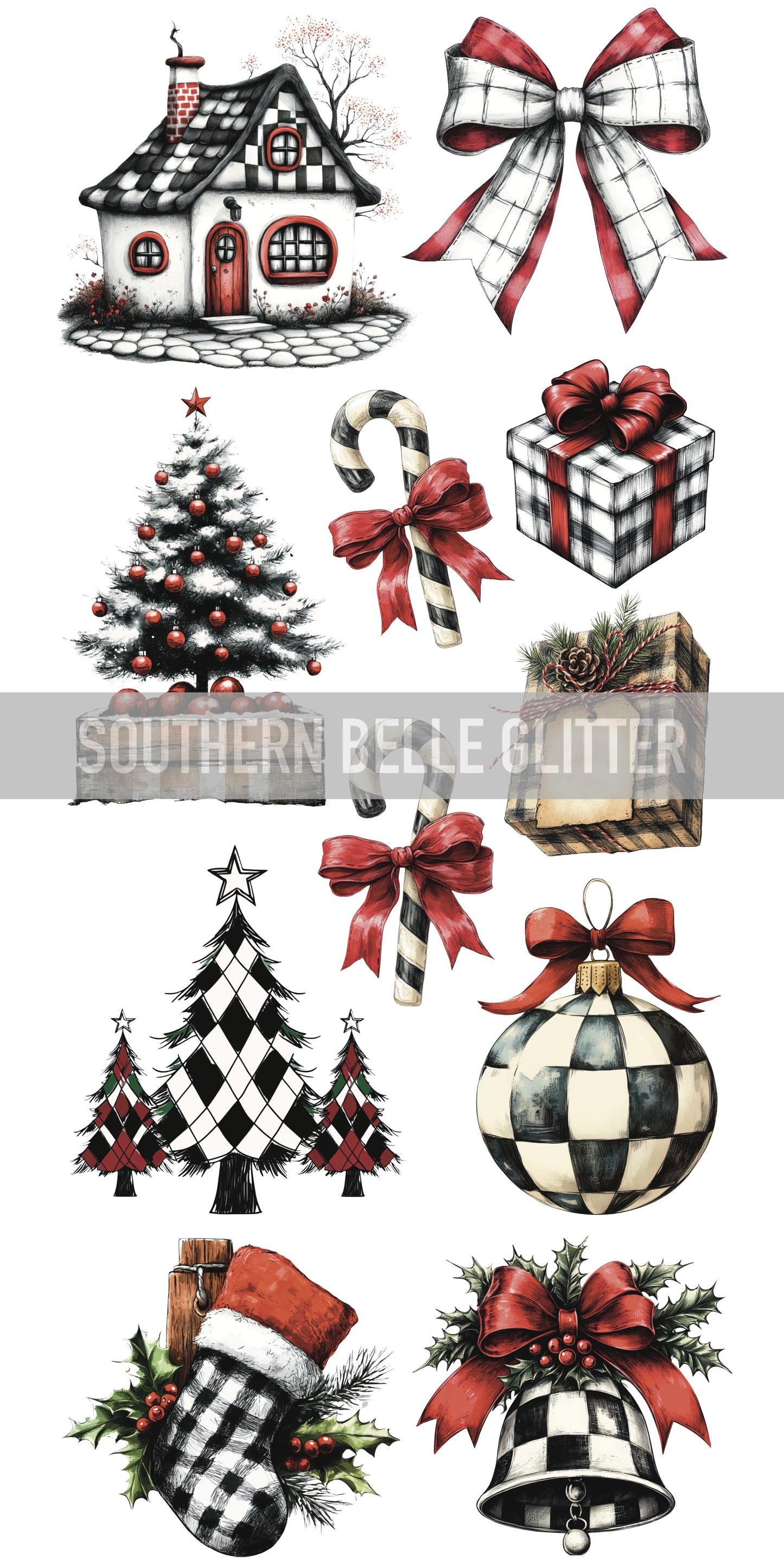 Vintage Buffalo Check Christmas