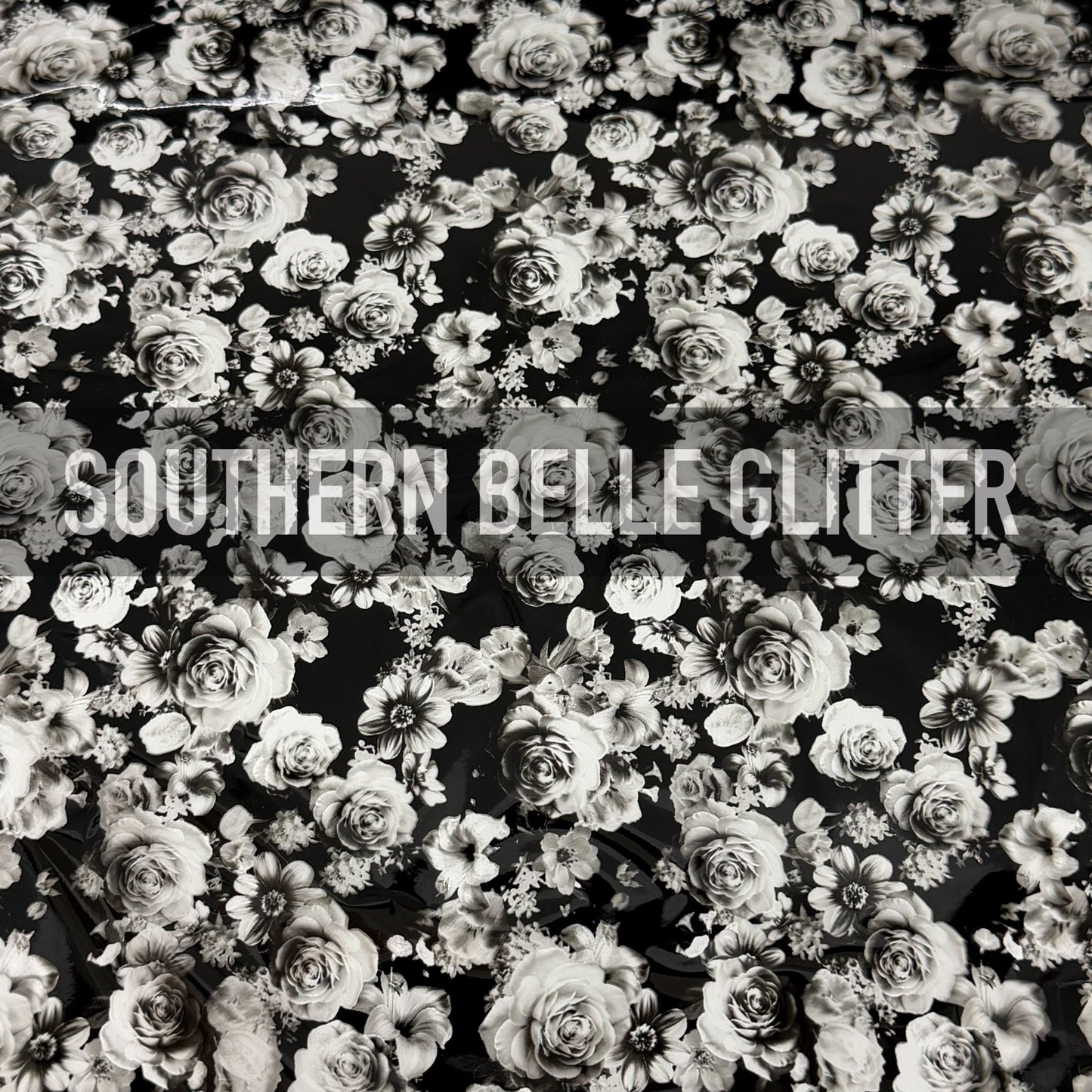 Small Black Gray Floral