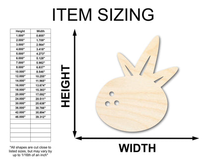 Unfinished Wood Coconut Shape - Craft - up to 46"