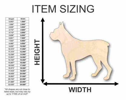 Unfinished Wood Boxer Dog Shape - Animal - Pet - Craft - up to 46" DIY