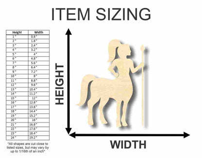 Unfinished Wood Centaur Shape - Mythical - Craft - up to 46" DIY