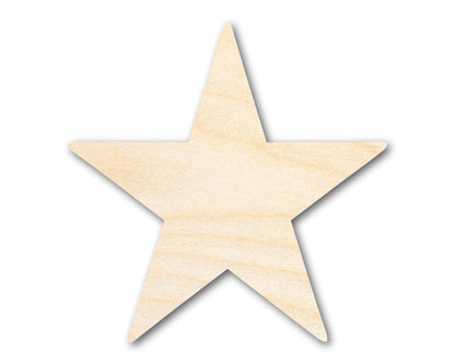 Unfinished Wood Star Shape | DIY Celestial Craft Cutout | Up to 36"