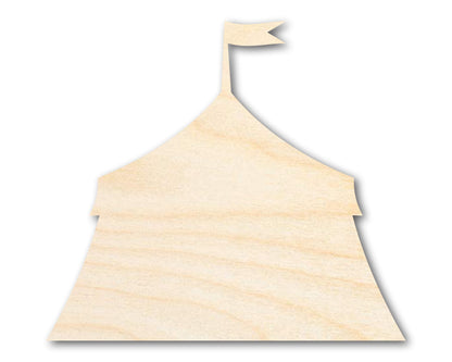Unfinished Wood Circus Tent Shape | Fair | Craft Cutout | up to 46" DIY