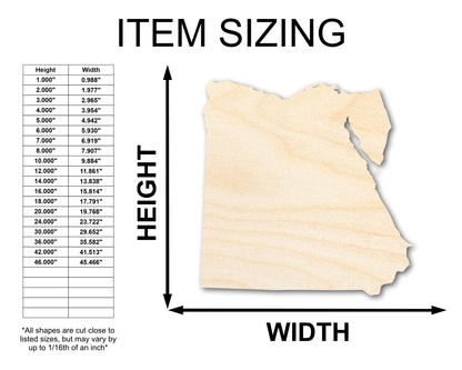 Unfinished Wood Egypt Shape - Craft - up to 46"