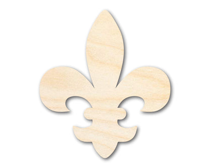Unfinished Wood Fleur di Lis Shape | Saint's Football | France | DIY Craft Cutout | up to 46"