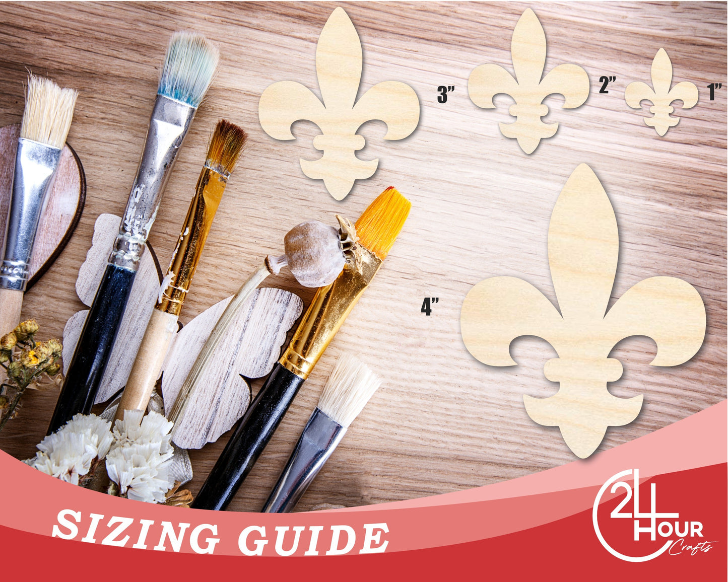 Unfinished Wood Fleur di Lis Shape | Saint's Football | France | DIY Craft Cutout | up to 46"
