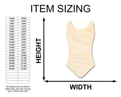 Unfinished Wood Swimsuit Shape | Craft Cutout | up to 46" DIY