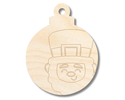 Unfinished Wood Etched Leprechaun Ornament Shape | Paint By Line Crafts | up to 30" DIY