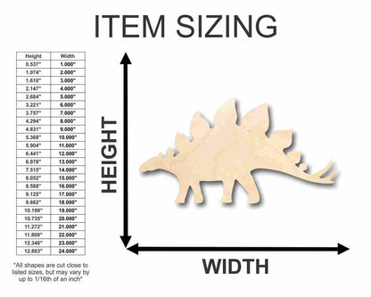 Unfinished Wood Stegosaurus Shape - Dinosaur - Craft - up to 46" DIY