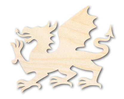 Unfinished Wood Welsh Dragon Shape - Craft - up to 46" DIY