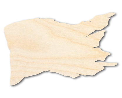 Unfinished Wood Tattered Flag Shape | Pirate Flag | Craft Cutout | up to 46" DIY