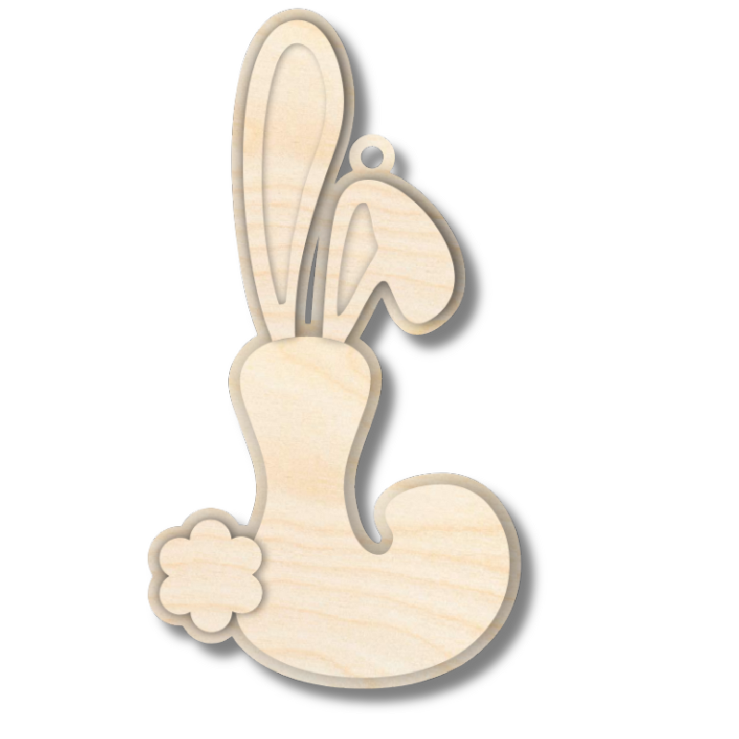 Unfinished Wood Layered Letter Bunny Tags| A-Z | 4 Piece | 6" Tall | 1/8" Wood | Wood Craft DIY