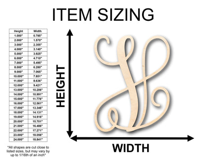 Unfinished Wood Monogram V Shape - Craft - up to 46" DIY