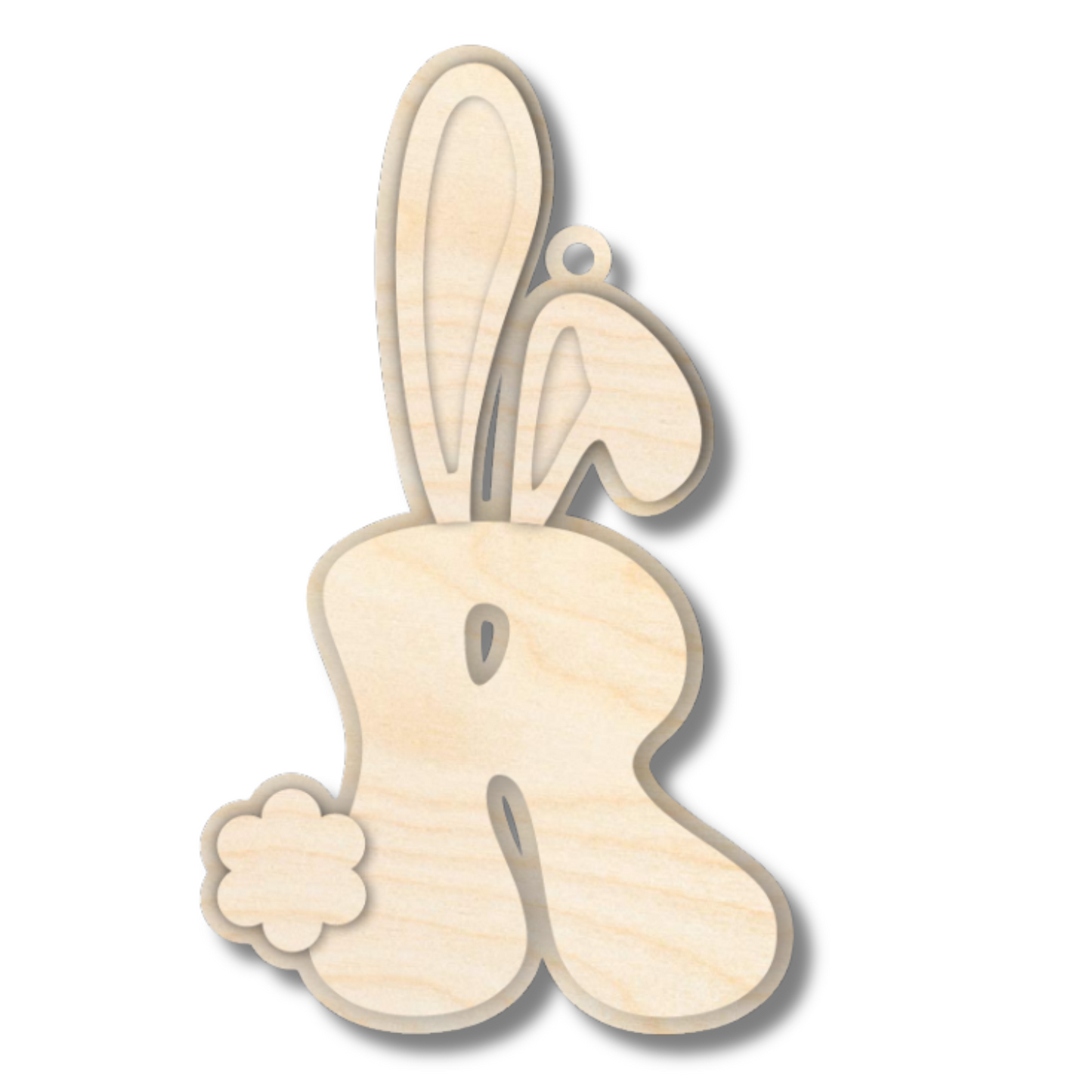 Unfinished Wood Layered Letter Bunny Tags| A-Z | 4 Piece | 6" Tall | 1/8" Wood | Wood Craft DIY