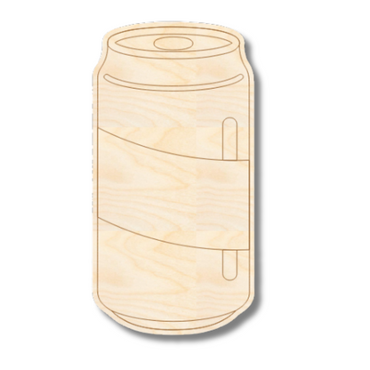 Unfinished Wood Etched Soda Can Shape | Paint By Line Crafts | up to 30" DIY