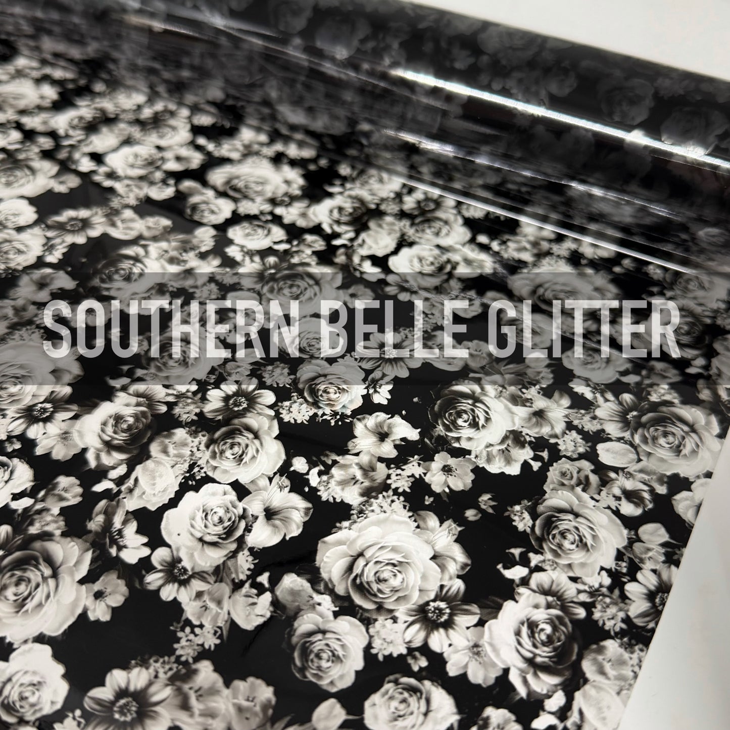 Small Black Gray Floral