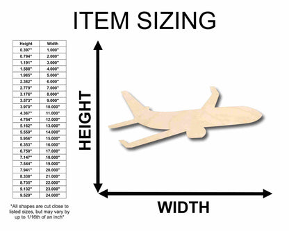 Unfinished Wood Airplane Silhouette - Craft- up to 46" DIY
