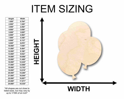 Unfinished Wood Balloon Silhouette - Craft- up to 46" DIY