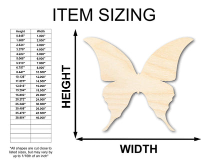 Unfinished Wood Butterfly Shape - Wildlife Craft - up to 46" DIY