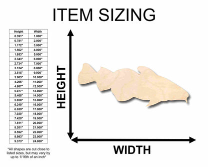 Unfinished Wood Cod Fish Silhouette - Craft- up to 46" DIY