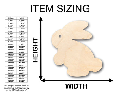 Unfinished Wood Easter Bunny Shape - Craft - up to 46" DIY
