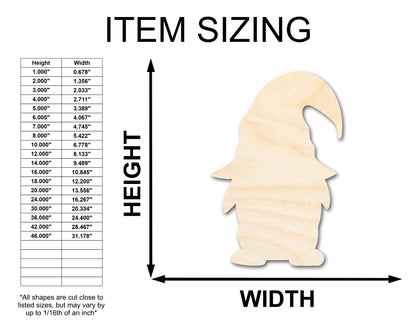 Unfinished Wood Garden Gnome Silhouette - Craft - up to 46" DIY
