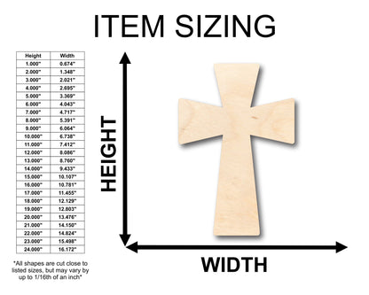 Unfinished Wood Germanic Cross Shape - Craft - up to 46" DIY