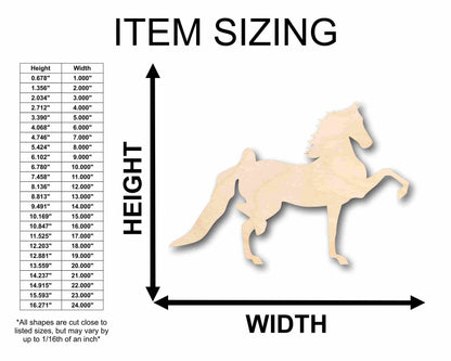 Unfinished Wood Horse Parade Silhouette - Craft- up to 46" DIY