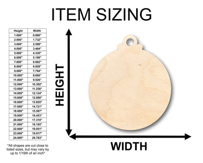 Unfinished Wood Christmas Ornament Shape - Craft - up to 46" DIY