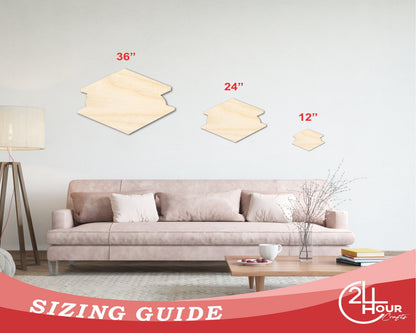 Unfinished Wood S'more Shape - Campfire Craft - up to 46" DIY