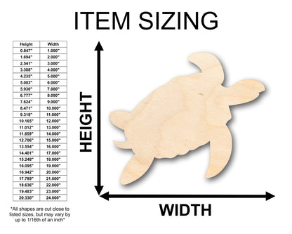Unfinished Wood Turtle Shape - Craft - up to 46" DIY