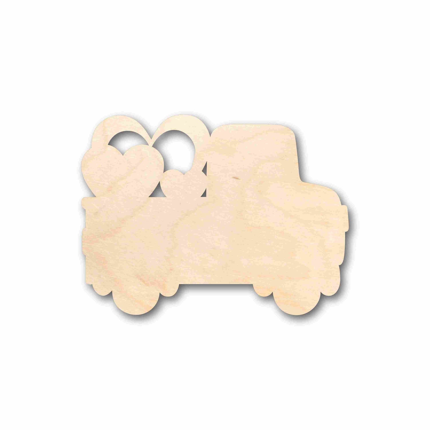 Unfinished Wood Valentine Truck Silhouette - Craft- up to 46" DIY