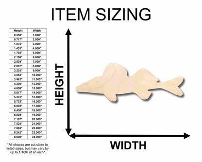 Unfinished Wood Walleye Fish Silhouette - Craft- up to 46" DIY
