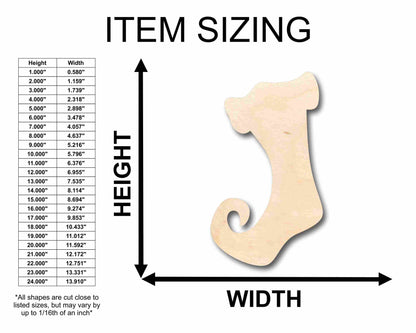 Unfinished Wood Whimsical Christmas Stocking Silhouette - Craft- up to 46" DIY