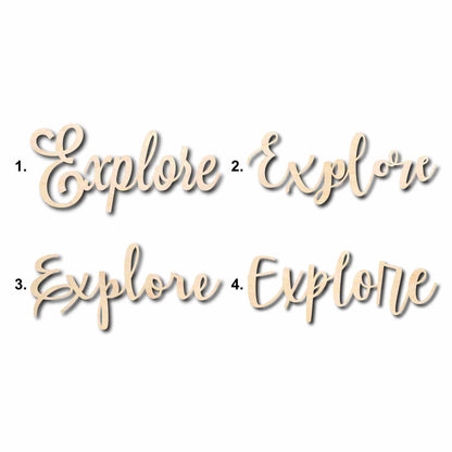 Explore Sign Unfinished Wood Cutout Home Decor DIY