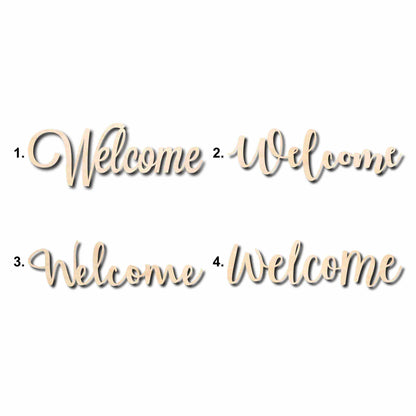 Welcome Sign Unfinished Wood Cutout Home Decor DIY