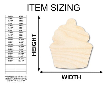 Unfinished Wood Cherry Cupcake Shape - Craft - up to 46"
